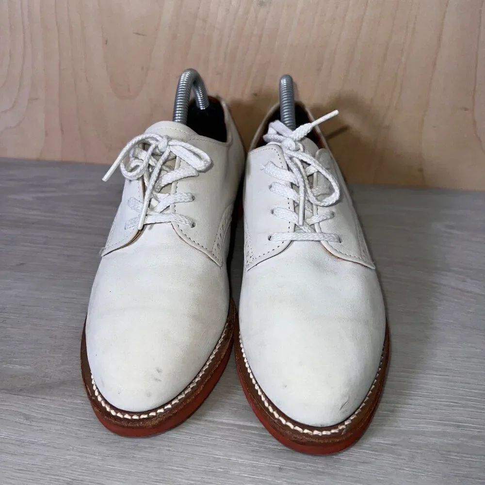 Brooks Brothers Cream Suede Oxfords W3005 Women's 6.5 (Narrow AA)‎